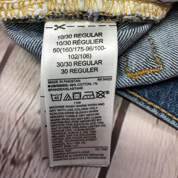 Gap Denim Women Sky High Straight Jeans Size 10 / 30R Cotton Blend Blue M109 -4 - Picture 8 of 13